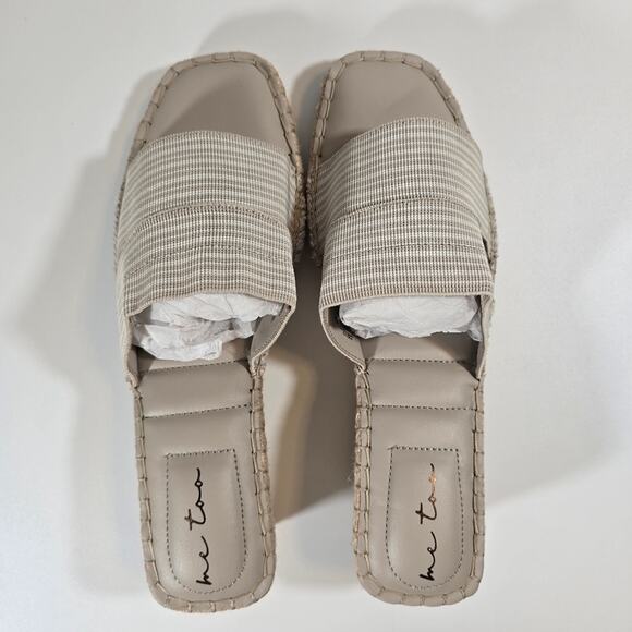 L Me Too Cayman Natural Ivory Slip On Wedge Sandals Womens Size 10 Espadrille - Picture 6 of 10